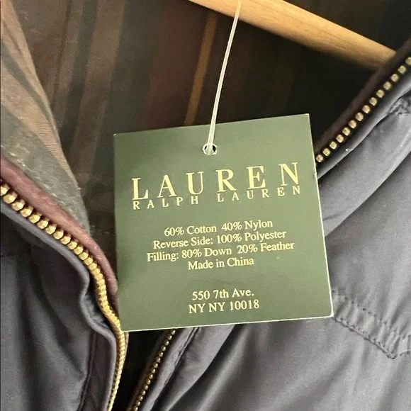 Ralph Lauren Women’s Navy Quilted Down Puffer Vest 2X Reversible New with tags - Picture 7 of 12